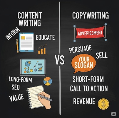 copywriting vs content writing